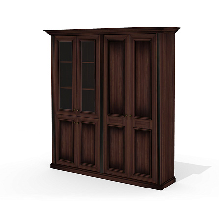 Dan-50 Шкаф-гардероб 197x49x209 Dante орех бреннерский/орех темный