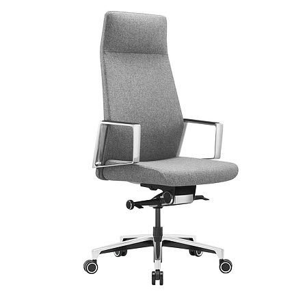 JONS Кресло ткань, крестовина алюминий обивка серый, ID1120265