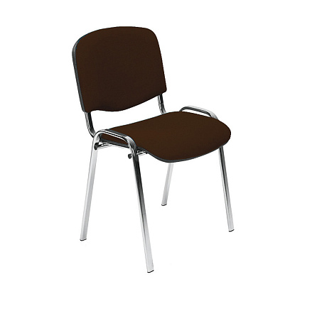 ИЗО Стул ткань, каркас металл обивка коричневый В-28, каркас хром