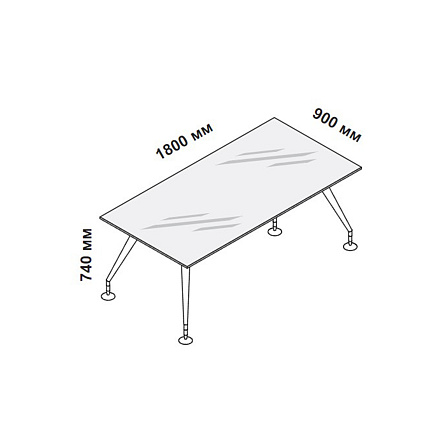 156427 Стол для кабинета со стеклянной столешницей Enosi Белый LS (68)