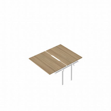 RM-4.2(x2)+F-60 Промежуточный сдвоенный стол с вырезом на металлокаркасе