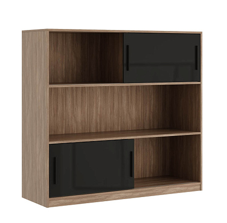 AST33951743 Стеллаж средний 135x45x125 ASTI дуб урбан/черный