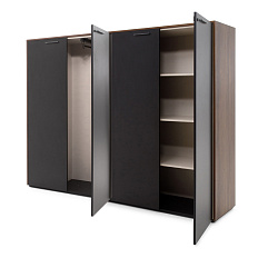 108 603 KR/BL Шкаф для бумаг +гардероб 200x45xh171,6 Murano дуб кальяри /черный матовый