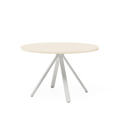 AS120  Стол конференц 120x120x75 FERMO дуб светлый/белый каркас WDYDY