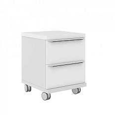 EMP 201 Тумба мобильная с ящиками Emporio белый глянец