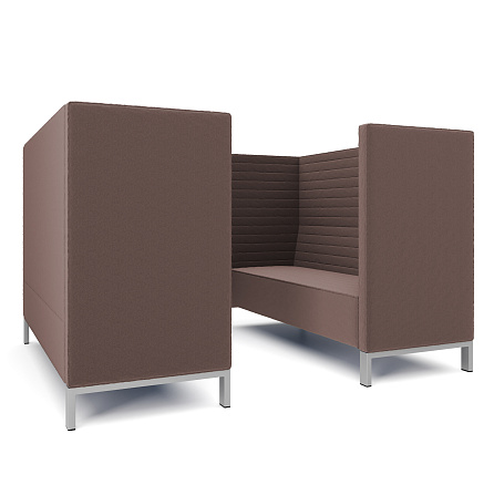 Руссо-3.3Т Переговорная 6-мест. 220x188x134 см микрошенилл Lounge 09 кофе