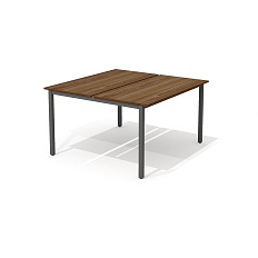 WM-3 + WM-3 + WM-3-02 Стол сдвоенный на металлокаркасе Work Рэд Фокс