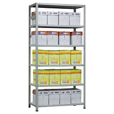 МС900 Стеллаж 1000x400x2500 мм 6 полок металл, серый