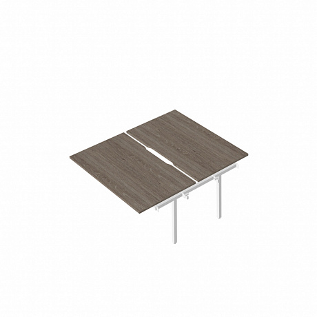 RP-3.2(x2)+F-65 Промежуточный сдвоенный стол с вырезом на металлокаркасе