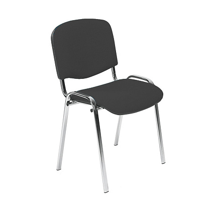 ИЗО Стул ткань, каркас металл обивка серый В-40, каркас хром