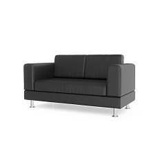Сити-2 Диван 2-мест. 151x77x80 см Art-Vision 101 черный