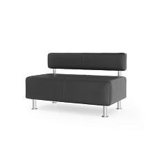 Максим-2 Диван 2-мест. 122x67x76 см Boom midnight черный