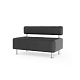 Максим-2 Диван 2-мест. 122x67x76 см Boom midnight черный