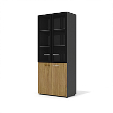 KV-46 + KV-7.1 (x2) + KV-04.1L + KV-04.1R Шкаф Kvins орех американский/антрацит