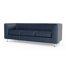 Ева-3 Диван 3-мест. 202x77x70 см Art-Vision 106 тёмно-синий
