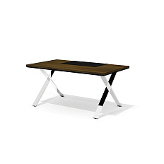 KV-160k Cтол на металлическом каркасе 160x90x75 Kvins дуб жженый N шпон (Италия)