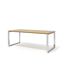RD-200S Стол руководителя 200x90x75 Rio Direct вяз швейцарский/металл полированная сталь