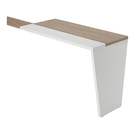 AST33971321 Приставной стол лев 120x60x75 ASTI вяз / белый