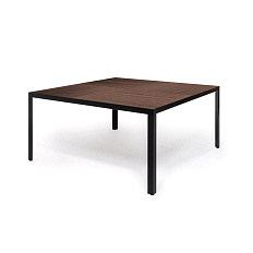 109 301 ECL 01 Стол для переговоров 140*140xh75 Enzo эвкалипт мореный/черный