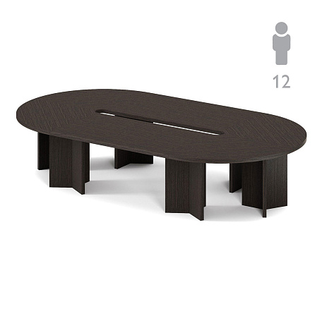 131S_SET6 Стол переговоров 370x220x77 SIRIUS / POZITANO венге