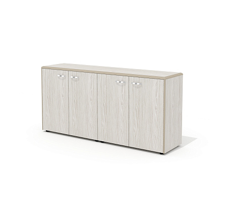Nt-40*2+NT-54+NT-61 Шкаф для документов низкий 179,4х48,4х86,8 Ньютон дуб серебристый шпон (Италия)/