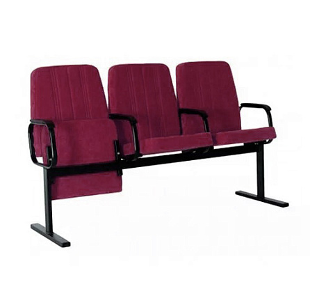 СОФИЯ КМ6 -03 Многоместная секция ткань микрофибра бордо кат.1,каркас черный RAL 9005