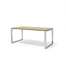 RD-180S Стол руководителя 180x90x75 Rio Direct вяз швейцарский/металл полированная сталь