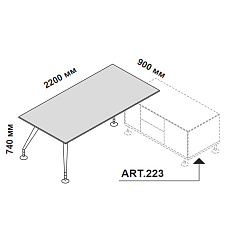 156315 Стол для кабинета правый или левый с одной опорой Enosi Белый LS (68)