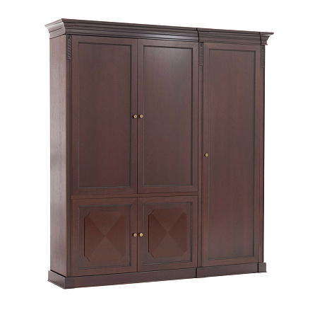 106 511.513/601.602 Шкаф закрытый с гардеробом 221x50x234 DOGE орех танганьика