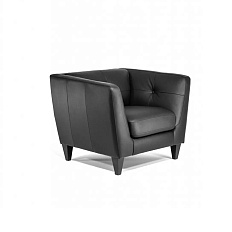 VOLTA 1 Кресло натуральная кожа 102x84x75 см черный