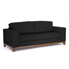 PALLADIO Диван 3-мест. нат.кожа 230x100x94 см черный