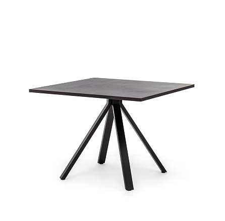 SAS100 Стол конференц 100x100x75 FERMO венге /черный 11/09