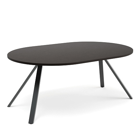 AS180 Стол конференц 180x120x75 FERMO венге/черный V3/B