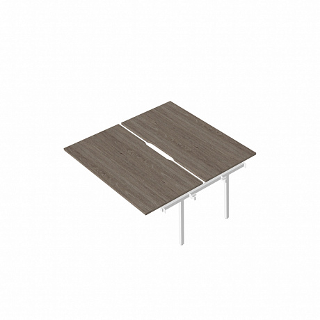 RP-2.2(x2)+F-66 Промежуточный сдвоенный стол с вырезом на металлокаркасе