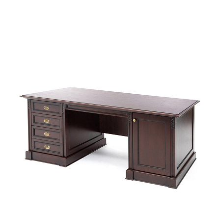 106102 Стол для руководителя 206x95x7,7 DOGE орех танганьика