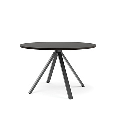 AS120  Стол конференц 120x120x75 FERMO венге/черный V3/B