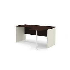 R-2.2R + ЮЗ-737 Эргономичный стол правый с опорой Rio Base венге/беж