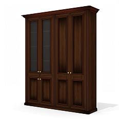 Dan-60 Шкаф-гардероб 197x49x233 Dante орех бреннерский/орех темный