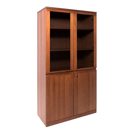 SET 105 606 WALM Шкаф для бумаг со стеклом 101,5x45,4xh199,5 LAMARI итал орех