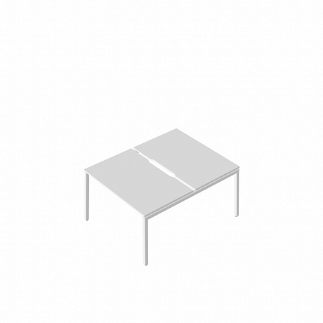 RM-4.2(x2)+F-44 Сдвоенный стол с вырезом на металлокаркасе