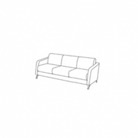 Мягкая офисная мебель: Модерн Трехместный диван 1940х850х820.