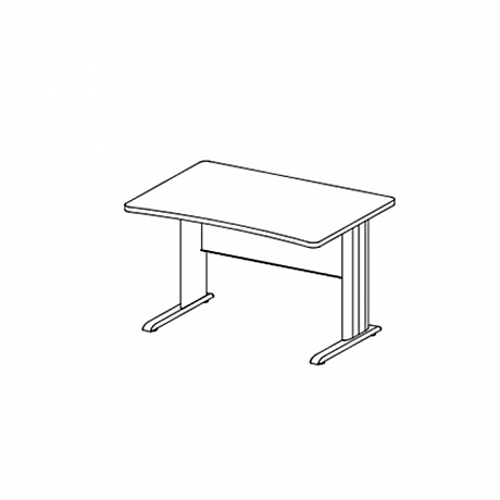 Офисная мебель для персонала: Стол прямоугольный на металлокаркасе BМ266/1.