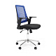 SK-1042 Кресло сетка, крестовина хром обивка синий