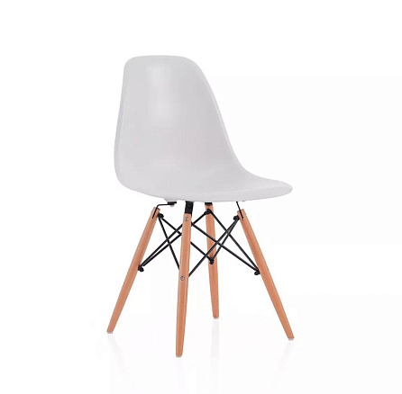 Y-971 Стул пластик, каркас дерево обивка белый
