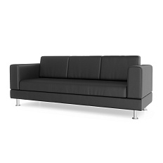 Сити-3 Диван 3-мест. 211x77x80 см Art-Vision 101 черный