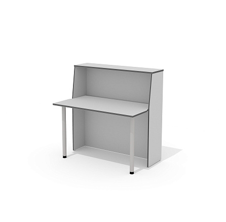 А-120 + L-710 (х2) Модуль стойки администратора с опорами Агат светло-серый