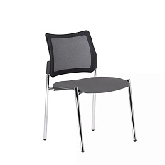 PINKO MESH Стул сетка/ткань, каркас хром обивка черный