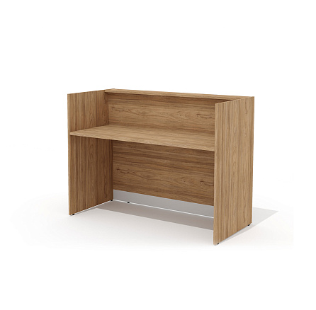 Стойка администратора прямая 143,6х68х108 вяз швейцарский/белый