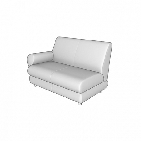 Мягкая офисная мебель: Матрикс М2R-1/ M2L-1 Секция двухместная с прав/лев подлокотником.