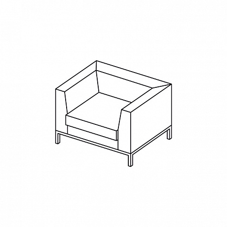 Мягкая офисная мебель: CUBE+ Кресло кожа.